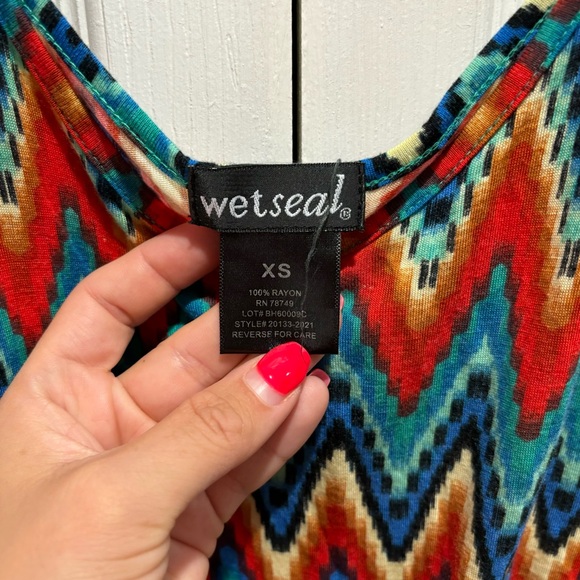 WET SEAL Women’s Multicolor Tribal Aztec Print Romper / Swim Cover Up - size XS - Picture 3 of 4